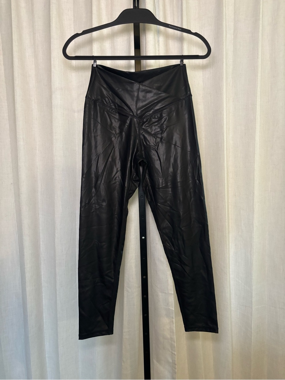 Black Faux Leather High-Waist Leggings